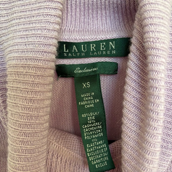 Lauren Ralph Lauren Turtleneck Sweater Silk Cashmere - Picture 5 of 8